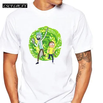 

Wubba Lubba Dub Dub Men cartoon printed t-shirt short sleeve casual basic male tops hipster 2019 Adventure funny tee