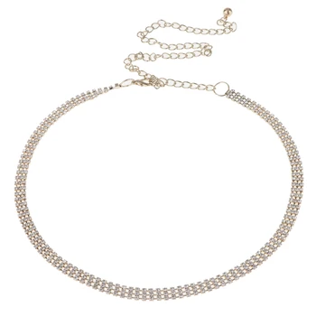 

Women’s Belly Waist Hip Chain Belts Rhinestones Waist Belt Decoration Accessory