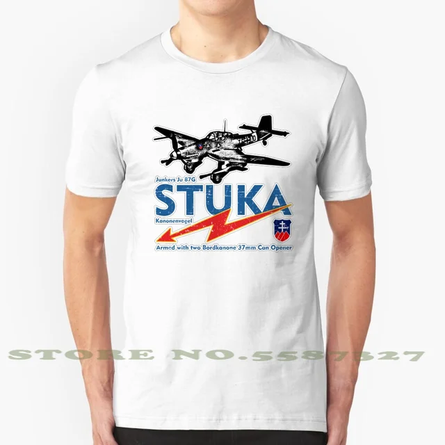 Stuka Retro Ju87 Flugzeug Luftwaffe WW2 T-Shirt #613
