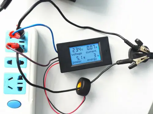 

AC 110 V-220 V цифровой lcd 100A ватт измеритель мощности Вольт Амперметр Вольтметр + чехол
