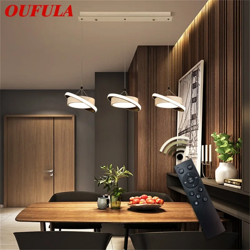 

OUFULA Pendant Light Fixtures LED with Remote Control Dimmable Modern Home Decorative For Dining Room Restaurant Bar