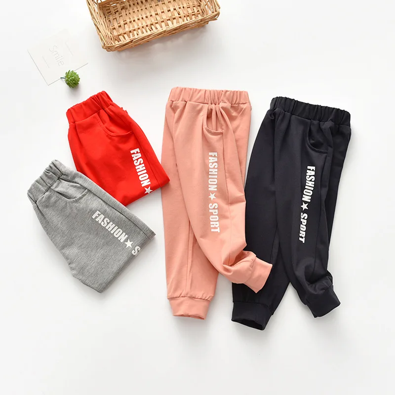 

Girl'S Pants 2019 New Style Little Girl Spring And Autumn Casual Western Style Trousers Children Autumn Clothing Thin Sports Pan