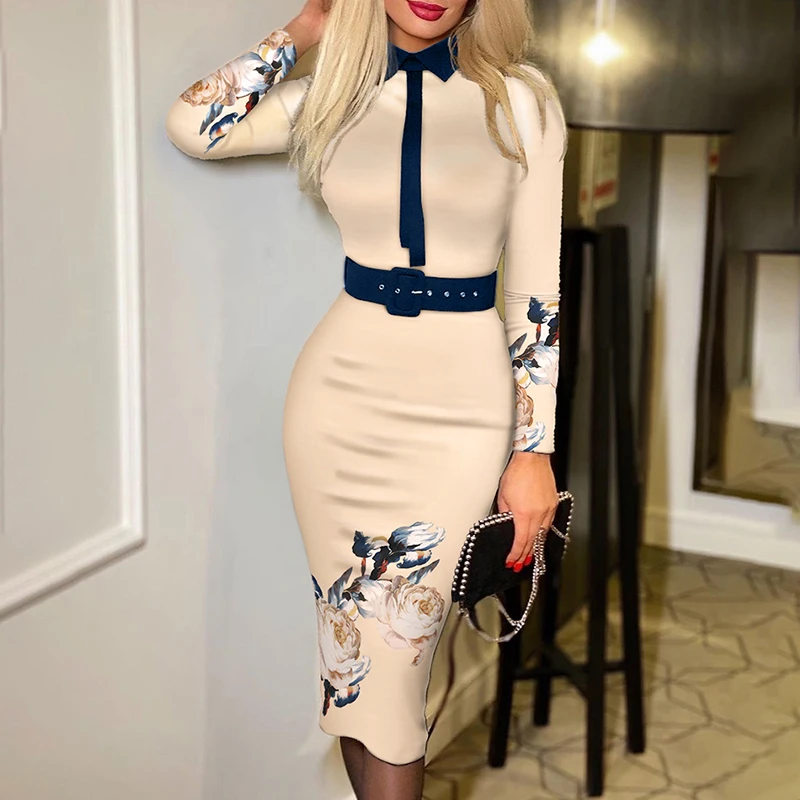 Work Bodycon Midi Dress 