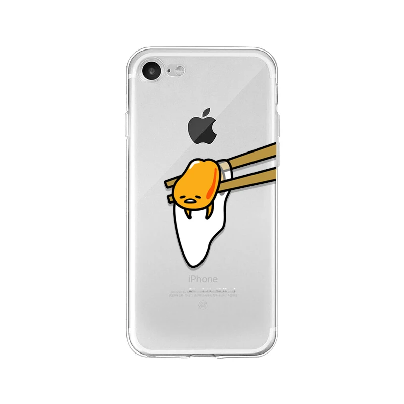 Cute Funny Egg Cartoon Gudetama Soft TPU Silicone IMD Phone Case for iPhone 8 8Plus 7 7Plus 6 6S Plus X XR XS Max Cases Cover for iPhone X & XS & XR & XS MAX 1 PCs by ANNELE 