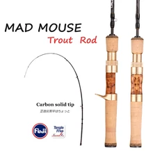 Бесплатная Доставка! MADMOUSE полные части Fuji удочка для форели 1,42 м/1,68 м портативная Удочка деревянная ручка твердый Карбон Спиннинг/кастингов...