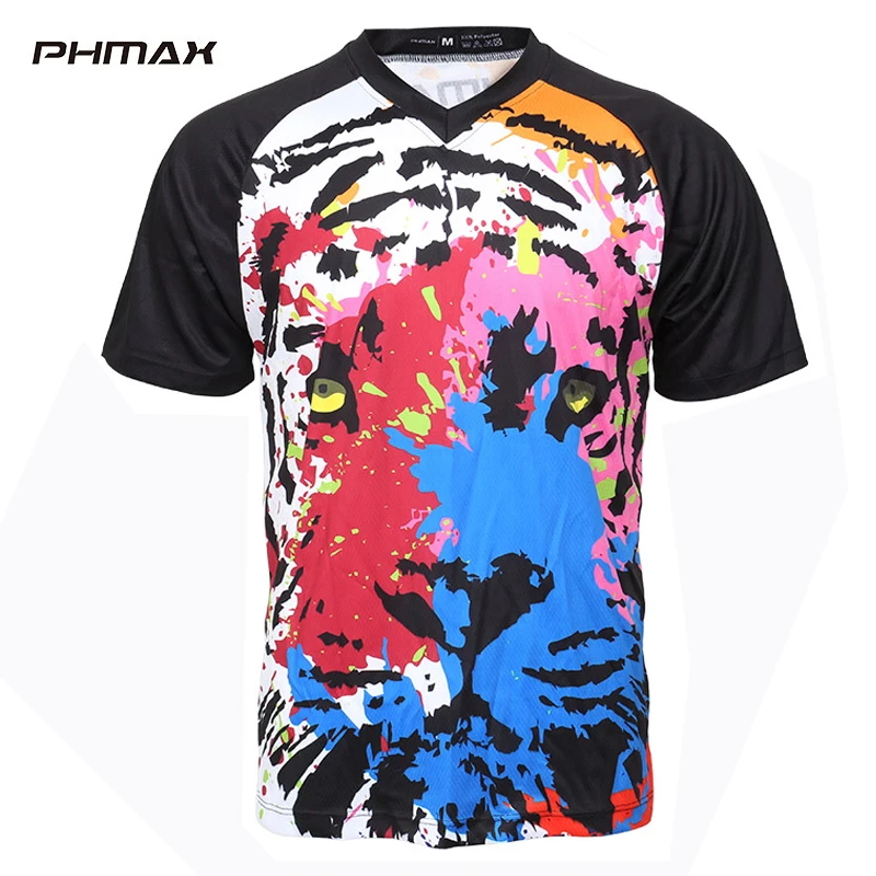 PHMAX Велосипедная форма Jerseys дышащий анти-пот быстросохнущая велосипед DH рубашка Велоспорт Джерси Костюмы Одежда MTB футболка