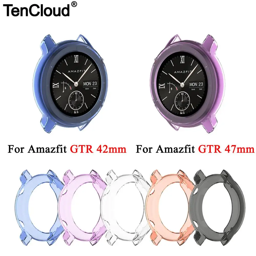 Защитный чехол из ТПУ для Amazfit GTR 42 мм Мягкий защитный 47 аксессуары умных часов
