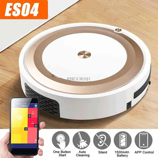 ES04 Robot Vacuum Cleaner Smart Vaccum Cleaner For Home Mobile Phone App Remote Control Automatic Dust Removal Cleaning Sweeper 1