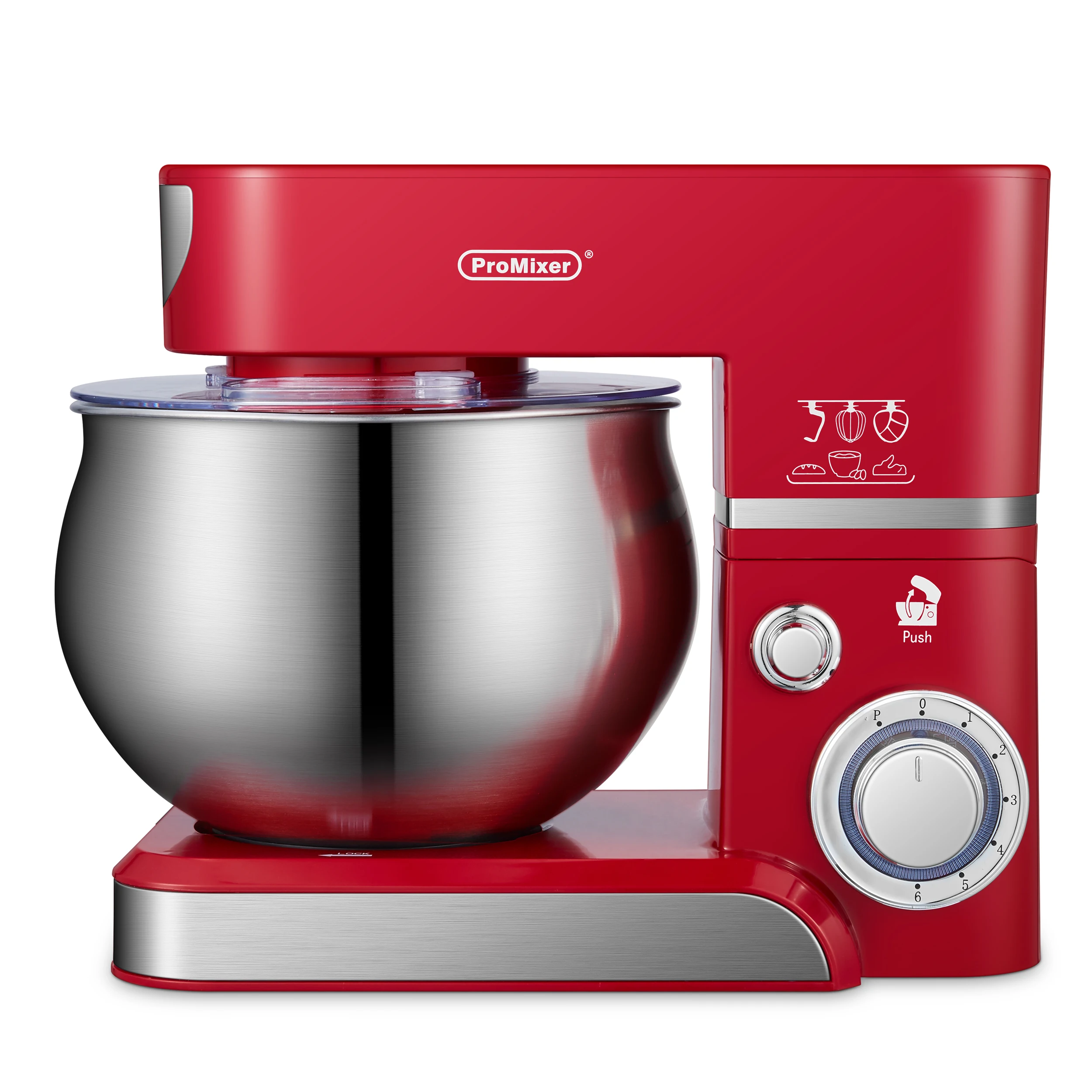 ProMixer M5A 5L6speedStainless Steel BowlPlanetary Stand MIXERCream Egg Whisk Blender Cake Dough Bread Maker Machine