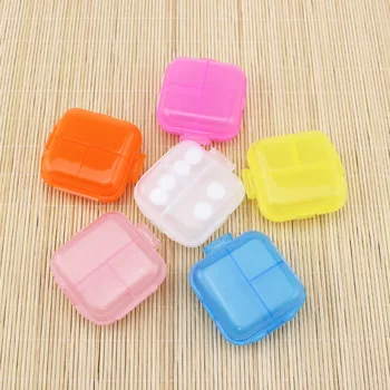 

Double Layer Candy Portable 6 Grids Transparent Double Mini Sub Medicine Box Plastic Storage Box Jewelry Makeup Organizer