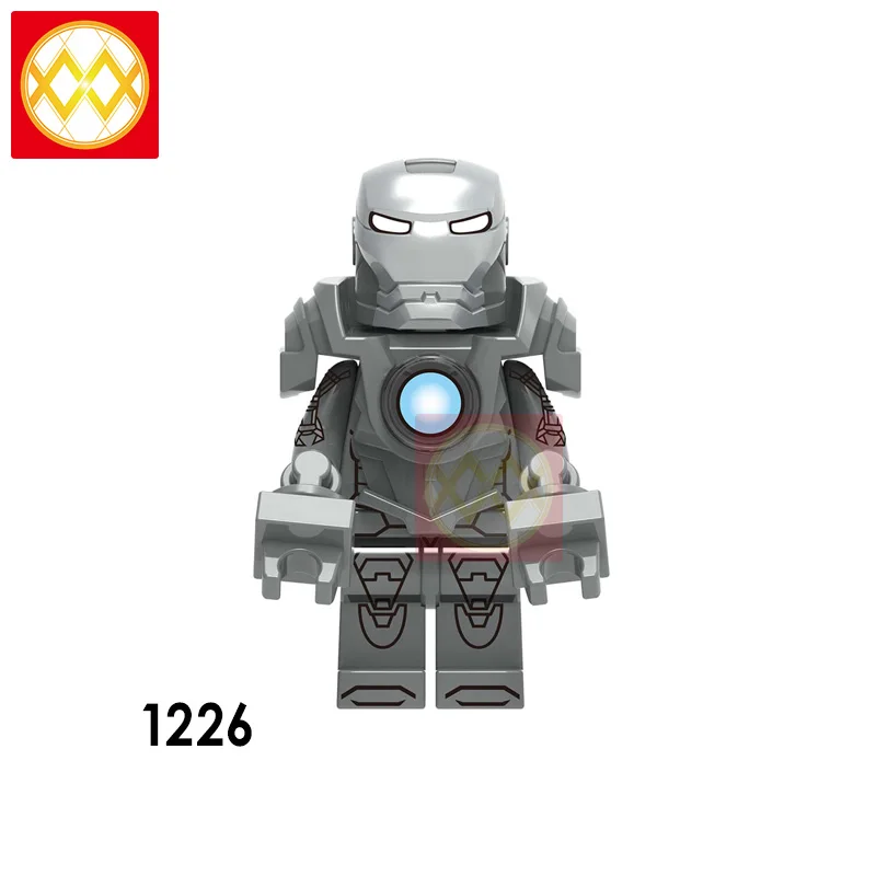 XH1226 100 шт./лот X0254 Marvel Супер Герои ЖЕЛЕЗНЫЙ ЧЕЛОВЕК строительные блоки Железный человек MK9 MK14 MK15 MK16 MK19 Кирпичи игрушки для детей подарок - Цвет: XH1226