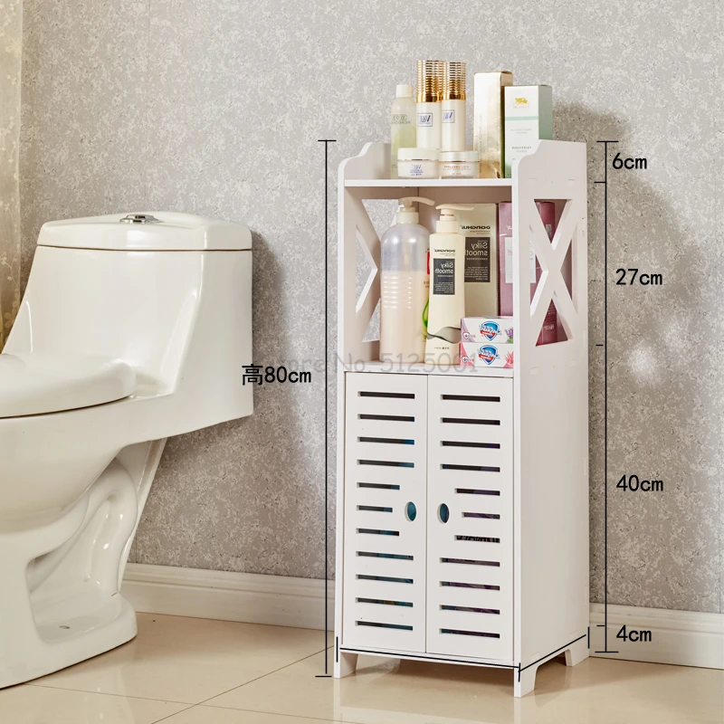Bathroom Shelf Floor-standing Bathroom Washbasin Toilet Multi-layer Shelf Bathroom Storage Cabinet Storage Shelf Storage Rack - Цвет: Светло-зеленый
