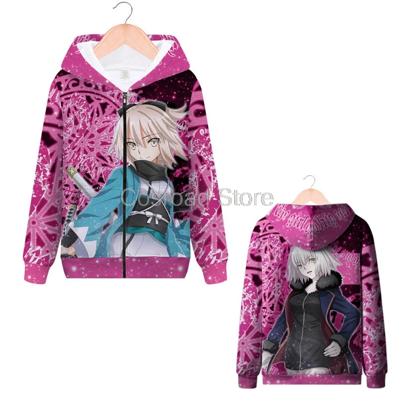 Cosroad аниме Fate Stay Night Saber Косплэй толстовки Arutoria Pendoragon с капюшоном куртка на молнии пальто судьба ноль толстовки костюмы для детей