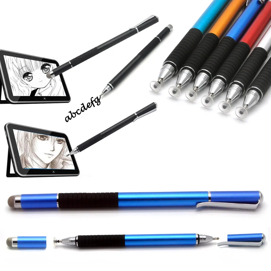 10pcs/lot 3 in 1Mesh Fiber Capacitive Stylus Universal Touch Screen Drawing Ballpoint Pen Handwriting for Tablet PC Smart Phone |
