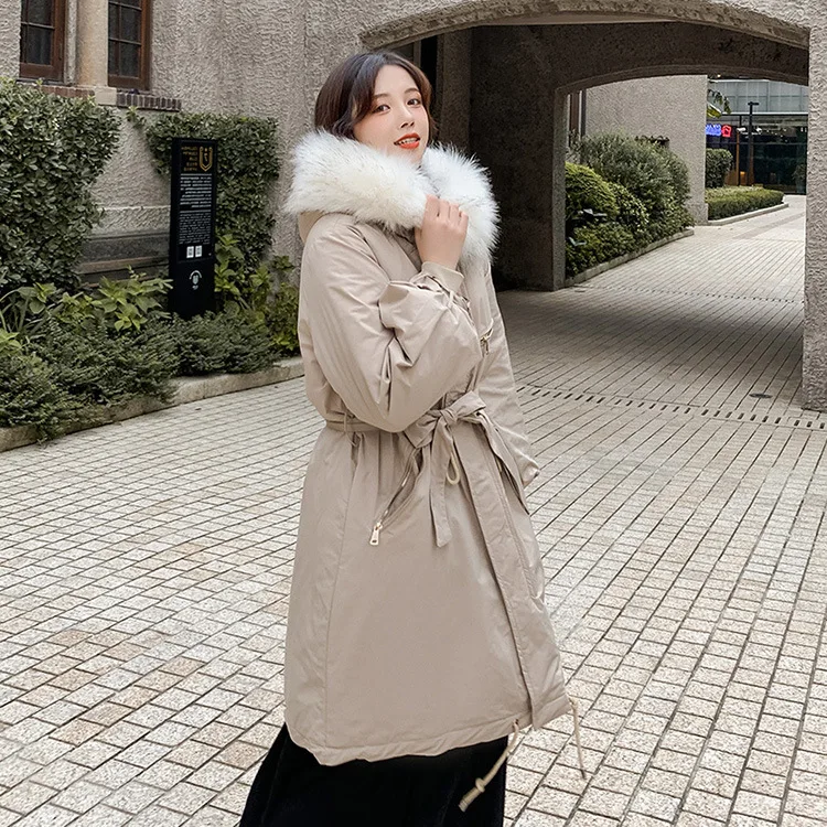 

Photo Shoot Workwear Cotton Coat 2019 New Style Korean-style Loose-Fit BF Mid-length Cotton-padded Jacket Winter Cotton-padded C