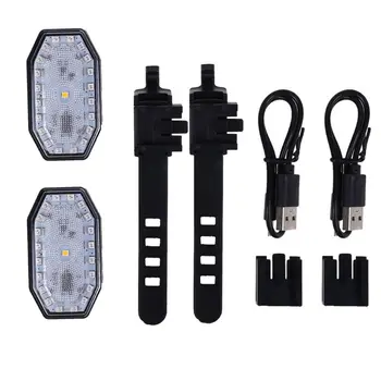 

2pcs/set Bike Tail Light USB Rechargeable Bright 20 Red SMD 4 Lighting Modes Bycycle Rear Fog Lamp Warning Flash warning light
