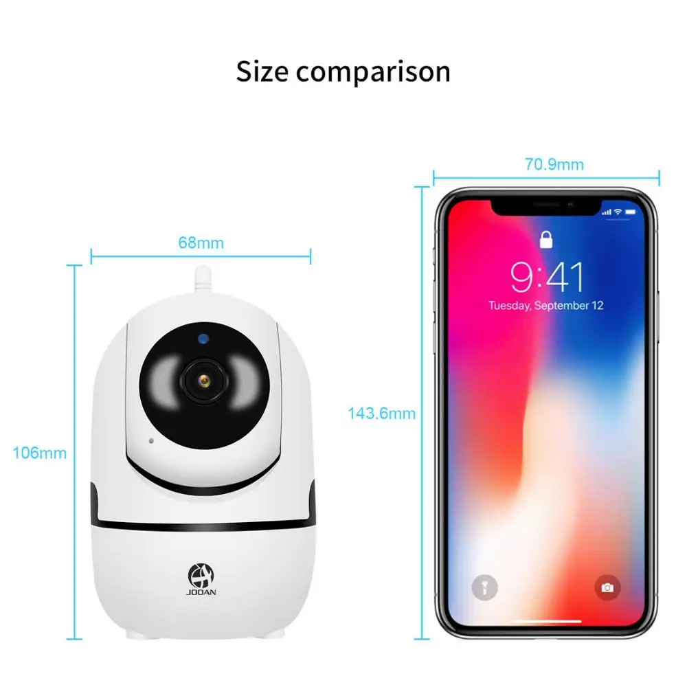 JOOAN, беспроводная ip-камера, 1080 P, HD, умная, WiFi, для домашней безопасности, инфракрасное, ночное видение, видеонаблюдение, CCTV камера, детский монитор