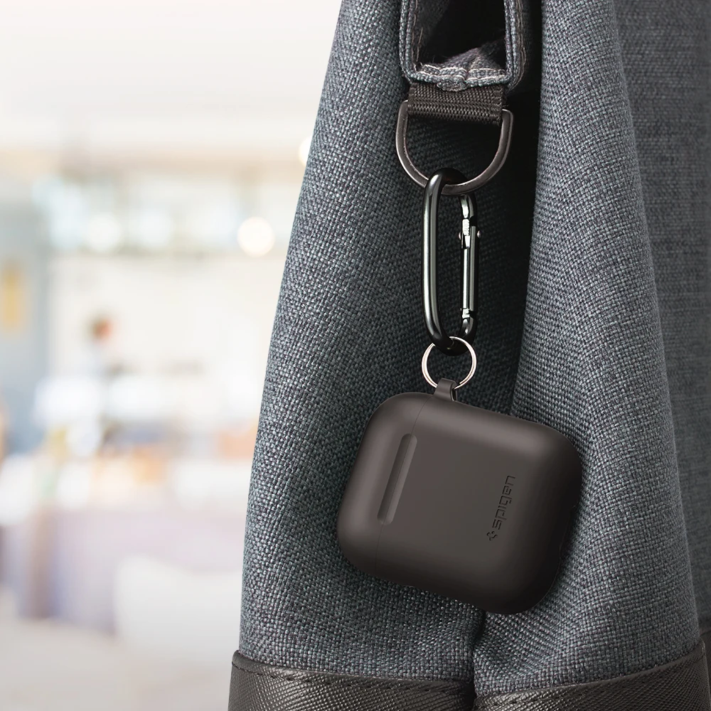 Spigen силиконовый чехол для AirPods зарядный чехол 2-го/1-го поколения-тонкий легкий карманный прочный силиконовый чехол