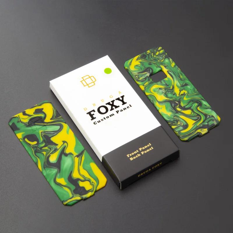 Augvape полимерная панель для Druga Foxy Mod кнопка быстрого выпуска 150 Вт 18650 батарея из цинкового сплава переключаемая IML панель s мод Vape чехлы