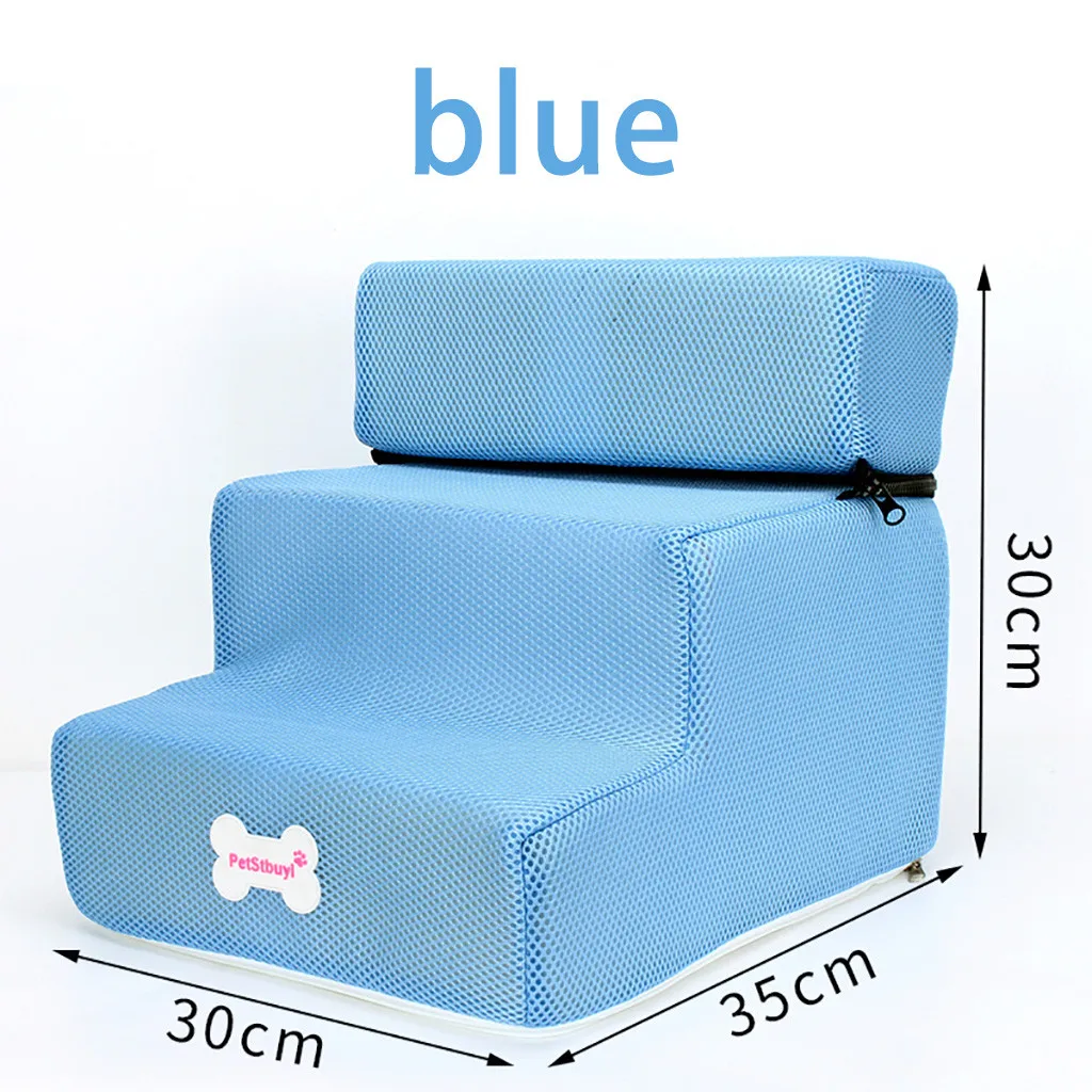 

Dog Stairs Pet 3 Steps Stairs for Small Dog Cat Dog House Pet Ramp Ladder Anti-slip Removable Dogs Bed Stairs Pet Supplies #N