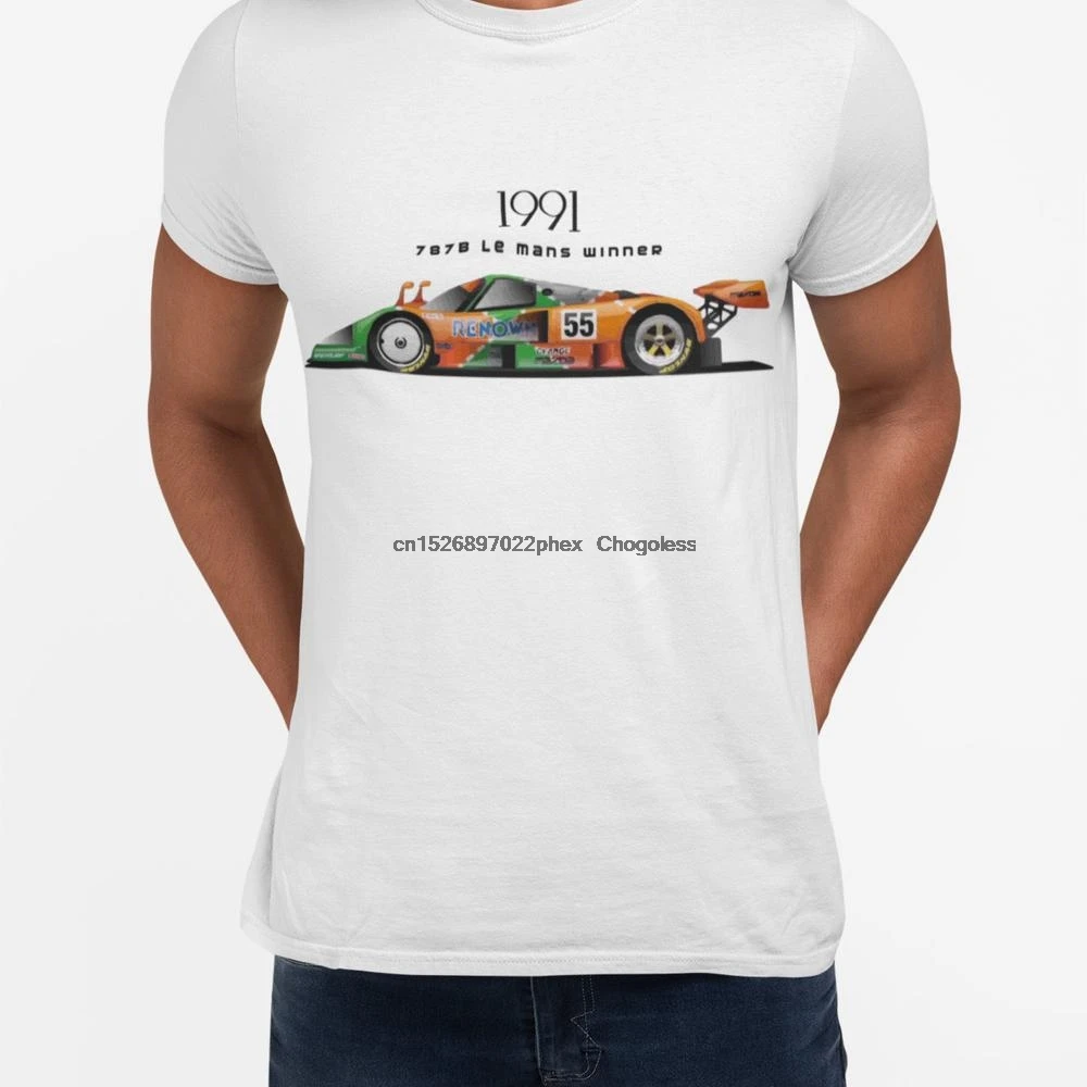 1991 футболка унисекс с коротким рукавом для Mazda 787B | Мужская одежда