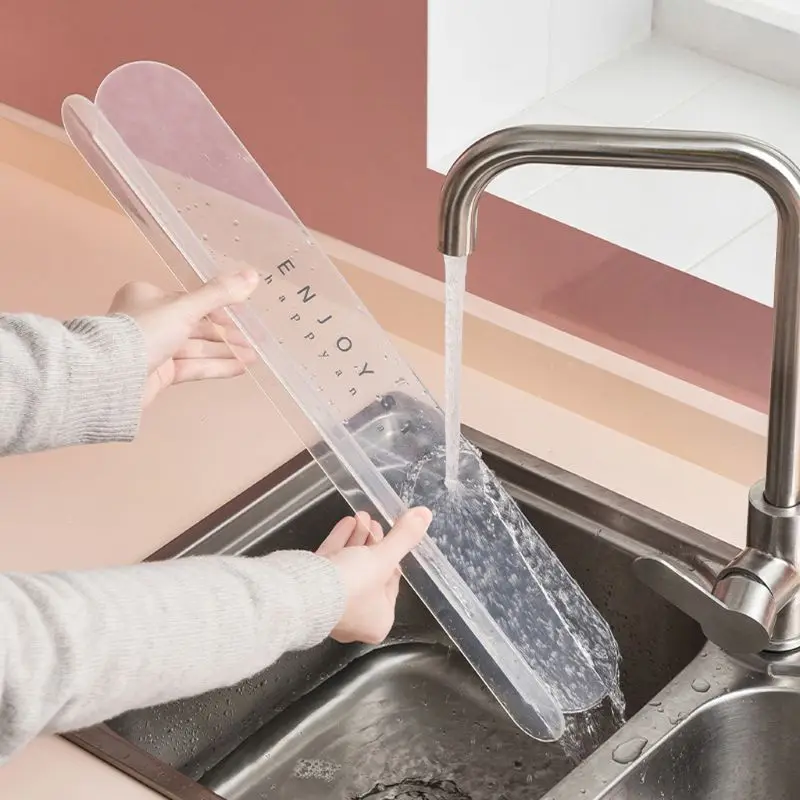 Transparent Sink Water Splash Guard Anti-water Board Baffle Plate Waterproof Screen for Home Kitchen Use Supplies