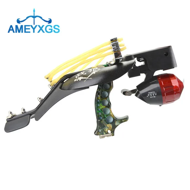 US $52.29 1Set Catapult Archery Sling Fishing Hunting Slingshot Bowfishing Darts Reel Arrow Camping