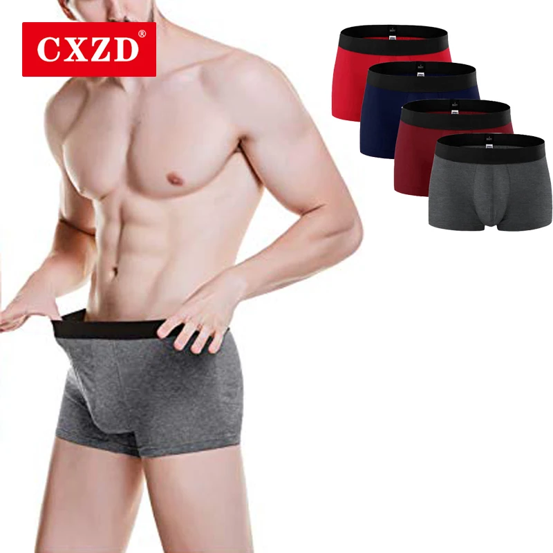 

CXZD Men's Cotton Panties Underpants Boxer Men Underwear Cotton Man Big Short Breathable Solid Flexible Shorts Boxer briefs