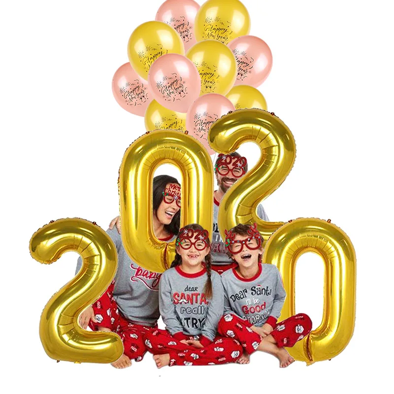 

2020 Happy New Year Gold Foil Balloons New Year Eve Party Decor Merry Christmas Decorations For Home Xmas Kids Gift Navidad 2019