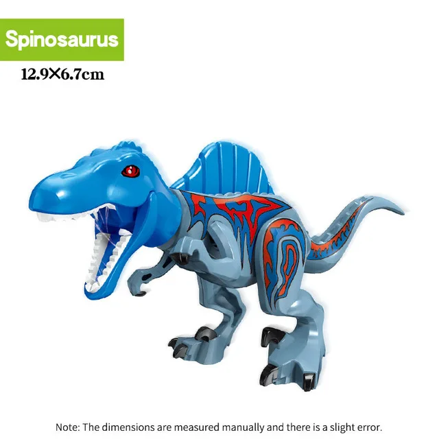 Сборные строительные блоки блочные фигурки динозавров животных мир птерозавры Трицератопс кирпичные модели игрушки для детей Подарки - Цвет: 27