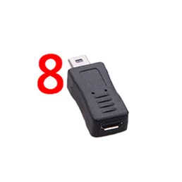 8 Несколько стилей USB OTG Mini USB Micro 5pin адаптер переходник USB мужчин и женщин Micro USB адаптер гаджеты - Цвет: 8