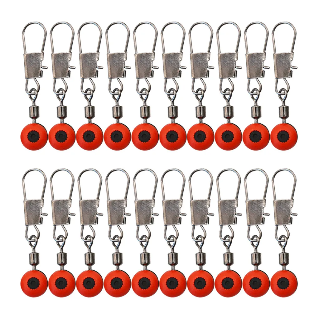 40pcs Fishing Float Rolling Swivel Supplies Tackle Tool Fishing Line To Hook Swivels Shank Clip Connector Fishing Accessories