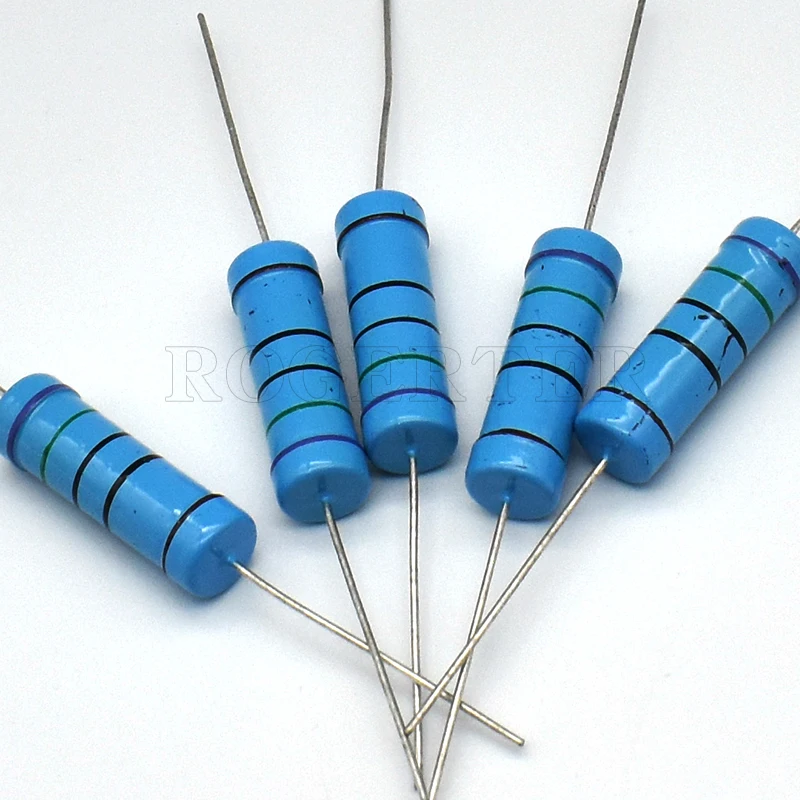 10pcs 5W 1%Metal Film Resistor 0.1R-1MR ohm DIP resistance Watts5 Precision1 Various specifications are available resistencias