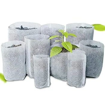

600x Biodegradable Non-Woven Seedling Bag Plant Growth Bag Seedling Pot Plant Bag Household Garden Supplies (6 Size)