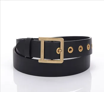 

2020 new Korean women's casual PU wide belt women's fashion simple decoration with jeans