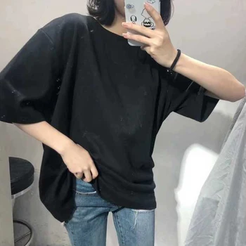 

Wholesale 2020 Summer T Shirt Women 2020 Letter Printed Female White Tee Tops O-Neck Oversize Tees Short Sleeve Femme Shirt