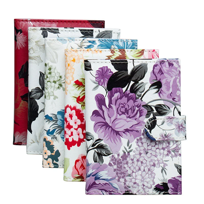 Peony Flower Printing Elegant Women Passport Cover Bags Travel Credit Card Holder Wallet Tickets Case Organizer Bag | Багаж и сумки