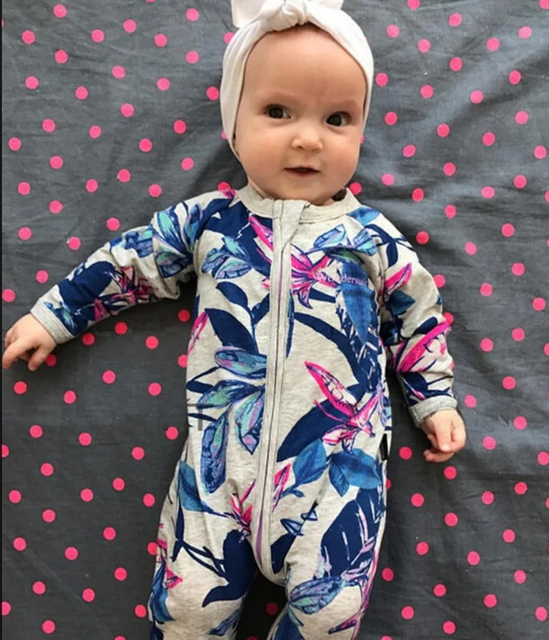 

Autumn Special Offer Hot Selling Childrenswear Infants Flower Onesie Baby Crawling Clothes Autumn And Winter