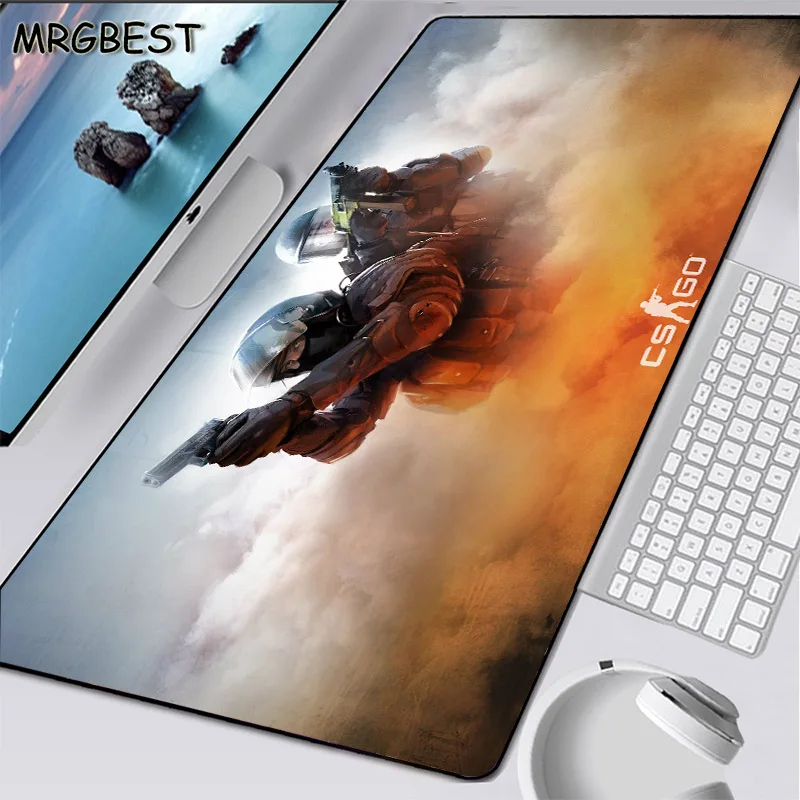 

MRGBEST Anime Large Game Player Computer Lockedge Mouse Pad Durable Rubber Desktop Pc Keyboard Computer Mat for CSGO Gamer Xxl L