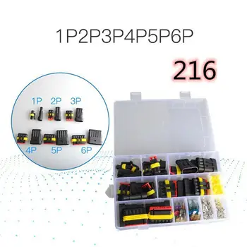 

216Pcs 1-6 Pin Way Sealed Waterproof Electrical Wire Auto Connector Plug Set New Auto Part Automotive Connectors