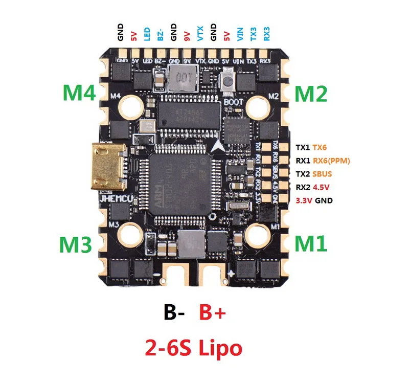 JHEMCU GHF420AIO F4 OSD 