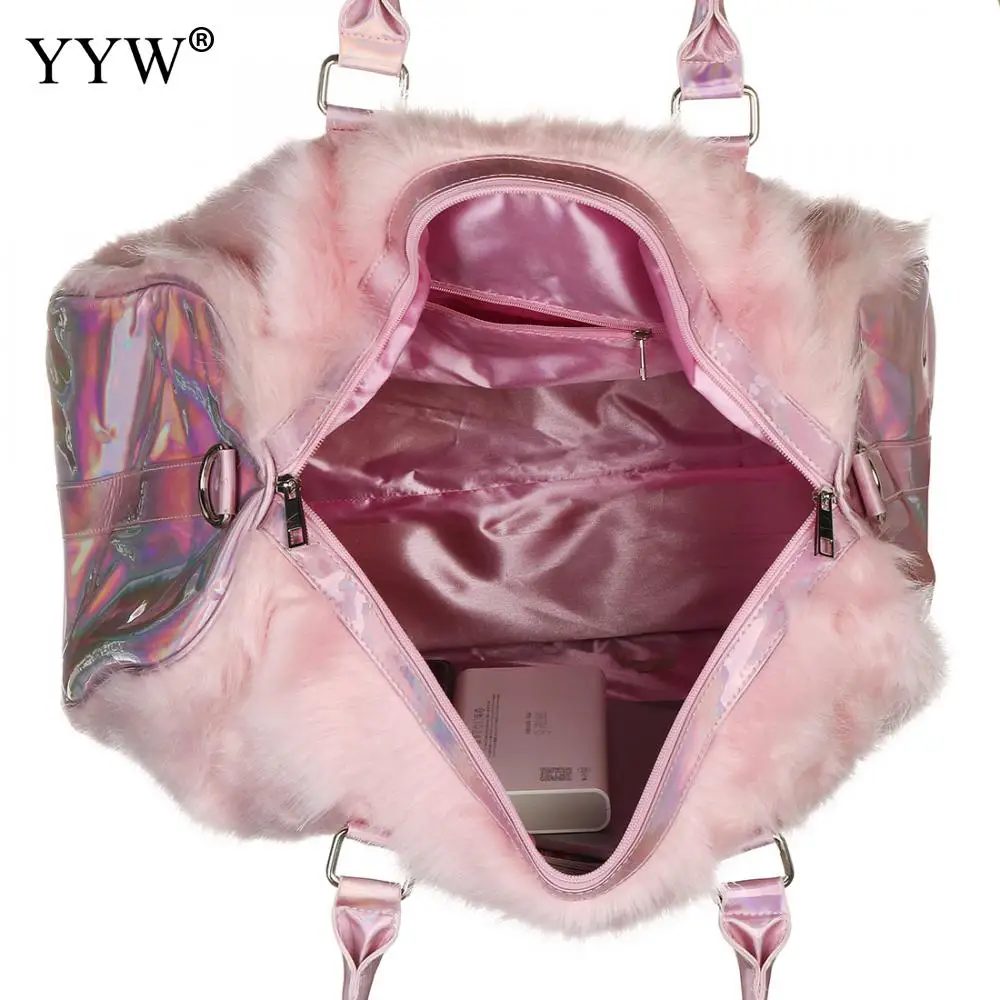 Rosa viagem duffel sacos das mulheres macio