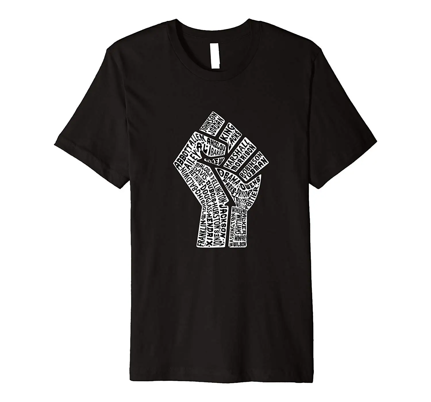 

2019 Fashion men African American History Black Pride Power Leaders Heck Boy t Shirt Personality short sleeve Cotton