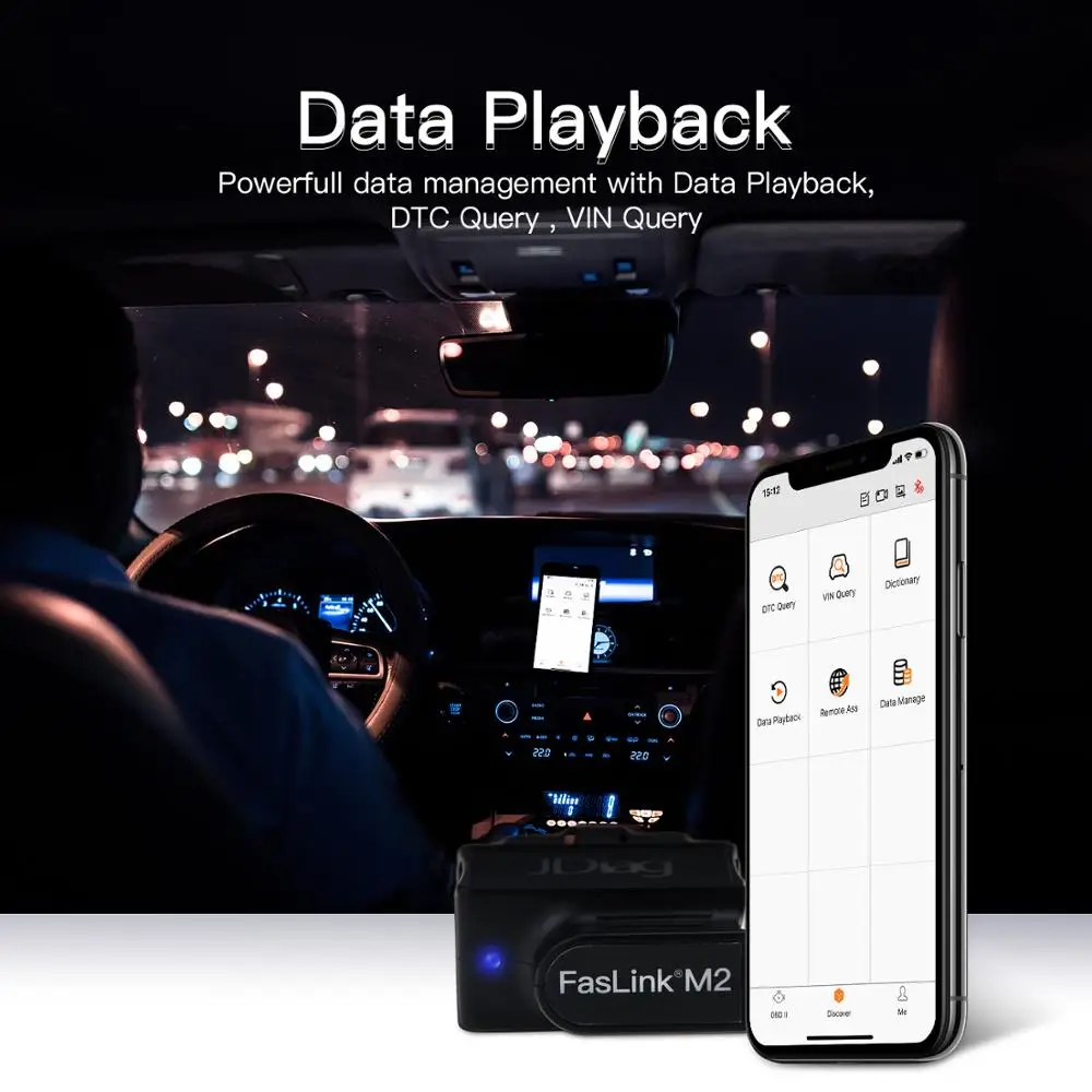 JDiag Faslink M2 Bluetooth 4 2 OBD2 сканер проверка двигателя считыватель световых кодов