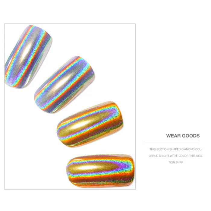Rainbow Color Nail Glitter Powder Holographic Pigment Glitter Manicure Nail Art Decoration JS11