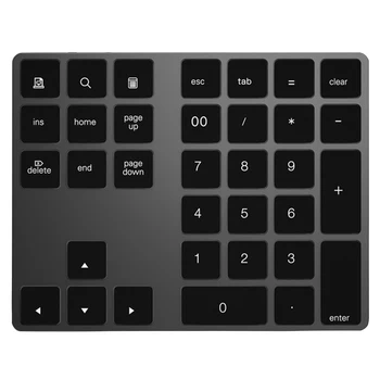 

USB Rechargeable For PC Laptop 34 Keys External Numeric Keypad Bluetooth 3.0 Ergonomic Digital Keyboard Computer Home Office