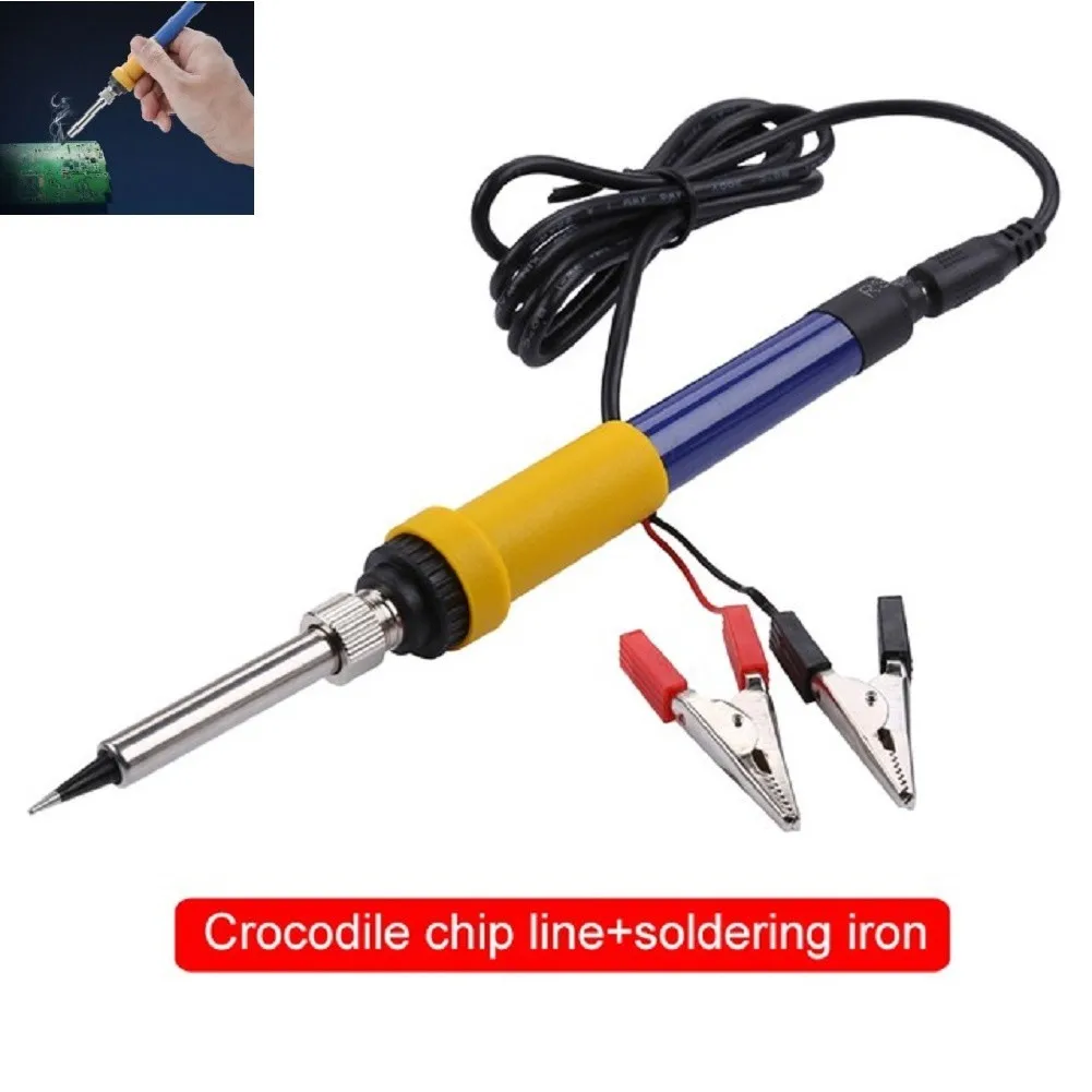 arc welders DC12V 60W Electric Soldering Iron Power Cable Portable Car Auto Clip Powered Electric Soldering Iron Set Ceramic Heating Core hot stapler