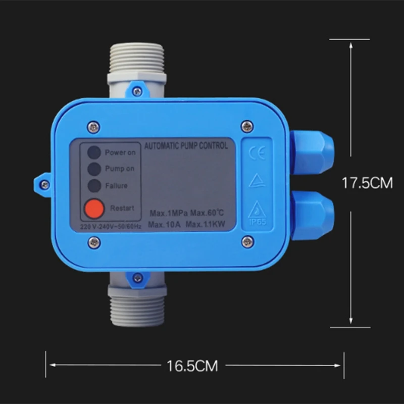 

Controller Electronic Electric 220V Automatic Water Pump Pressure Switch on Off Easy to Operate to Maintain Pressure and Flow