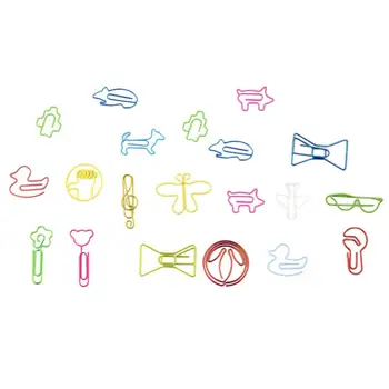

20PCS Metal Adorable Paper Clips Bulk Note Mark Clamps for School