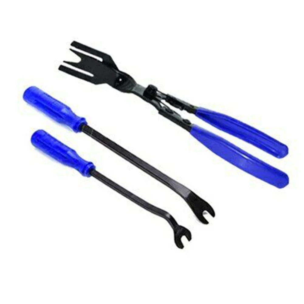 Car Audio Removal Disassembly Tool Set Open Install Repairing Pry Tool Kit plastic pry plates, pliers, screwdriver WWO66 - Цвет: E